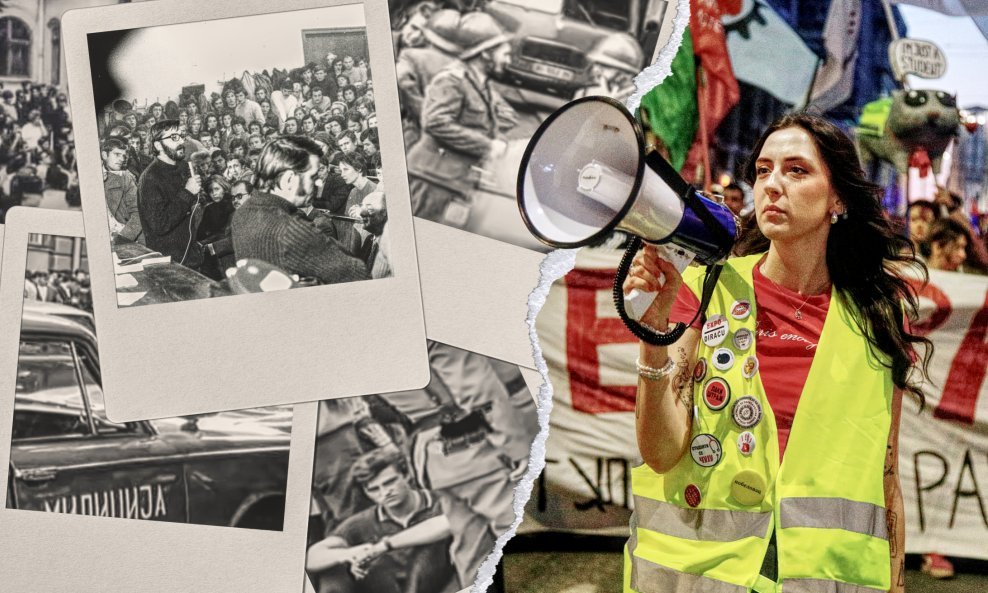 Studentski prosvjed u Beogradu 1968., Hrvatsko proljeće i studentski prosvjed u Srbiji 2025.