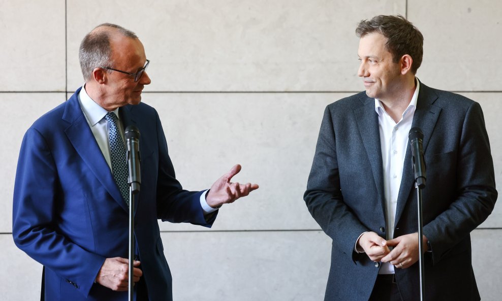 Budući njemački kancelar Friedrich Merz iz CDU-a i čelnik SPD-a Lars Klingbeil