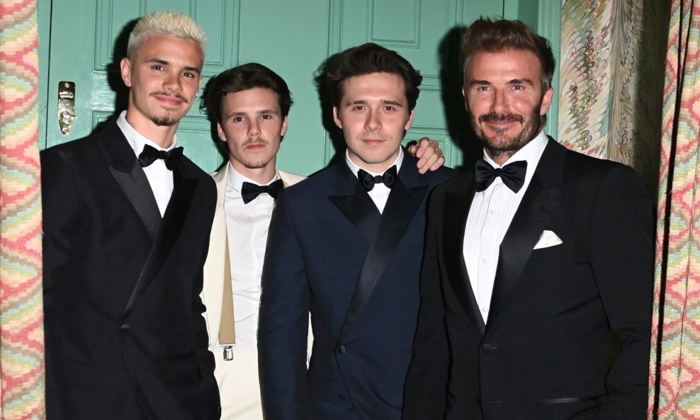 David Beckham,Brooklyn Beckham,Romeo Beckham i Cruz Beckham