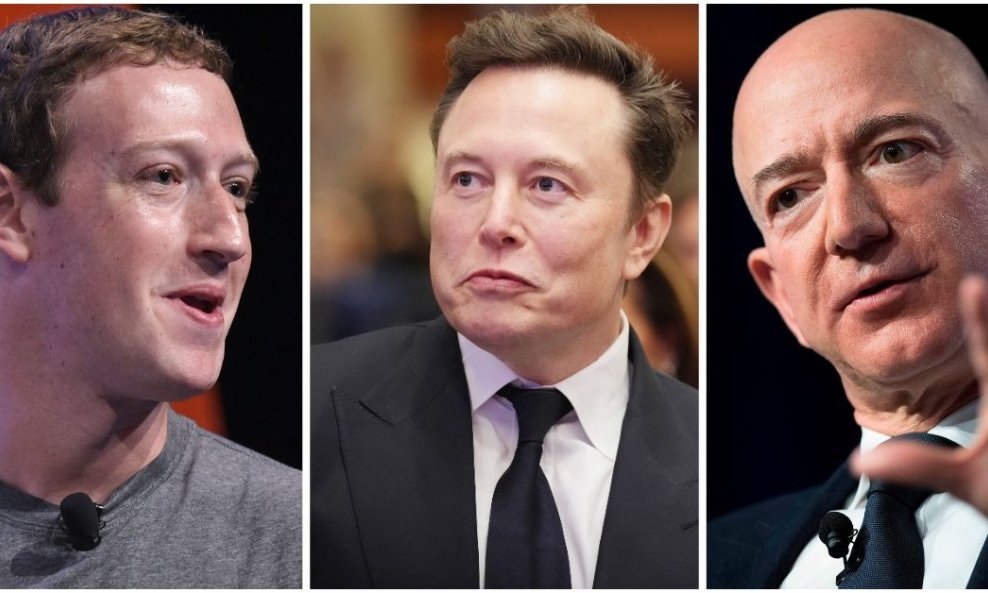 Mark Zuckerberg, Elon Musk, Jeff Bezos