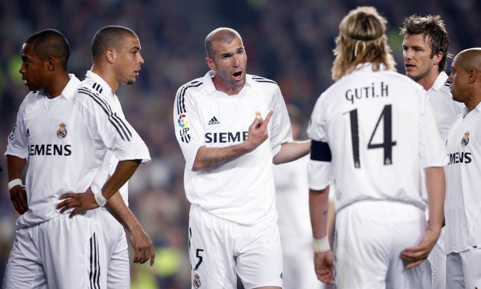 Robinho, Ronaldo, Zidane, Guti, Beckham, Roberto Carlos