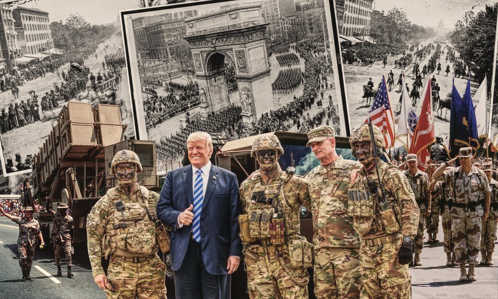 Američke vojne parade, Donald Trump s marincima