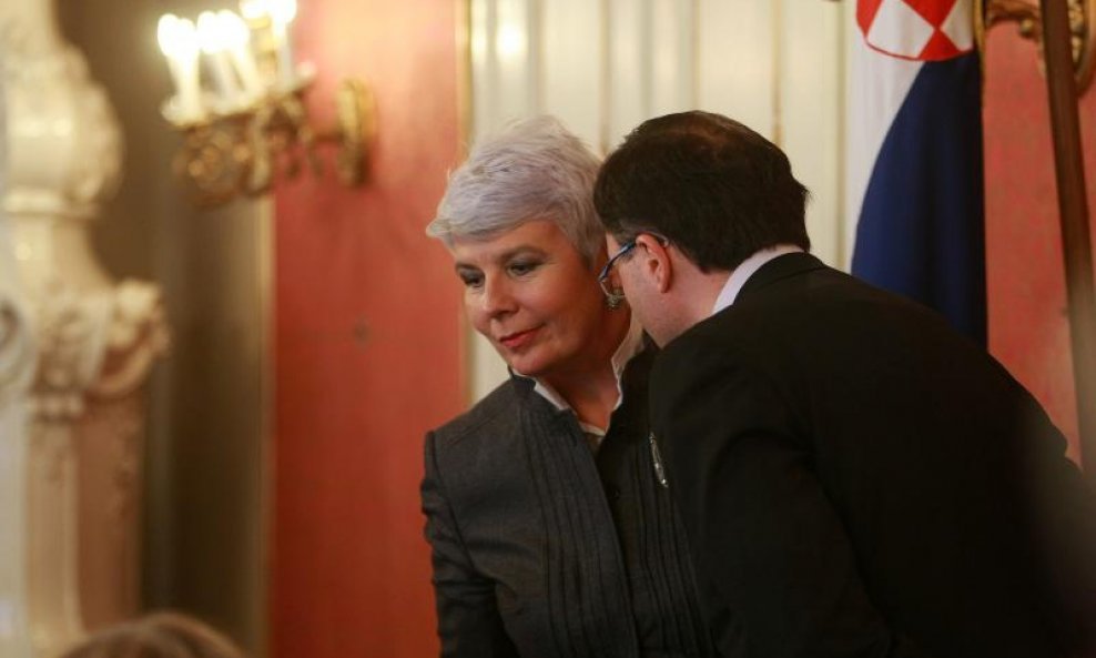 Jadranka Kosor i Domagoj Milošević