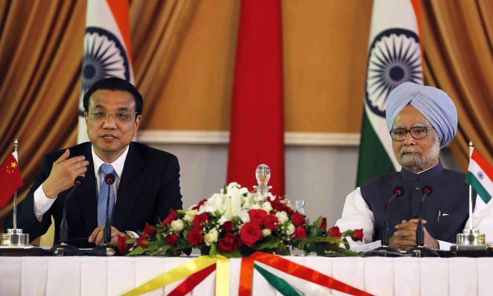 Indija Kina  Li Keqiang Manmohan Singh 