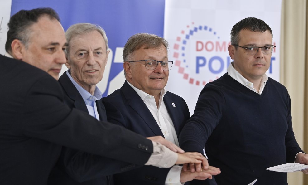 Potpisivanje koalicijskog sporazuma između SKNL, HDZ, HSU i DP-a za predstojeće lokalne izbore za župana Zagrebačke županije