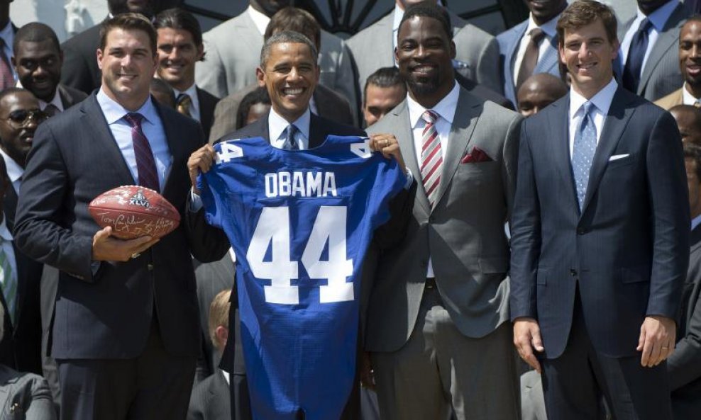 Barack Obama New York Giants 2012