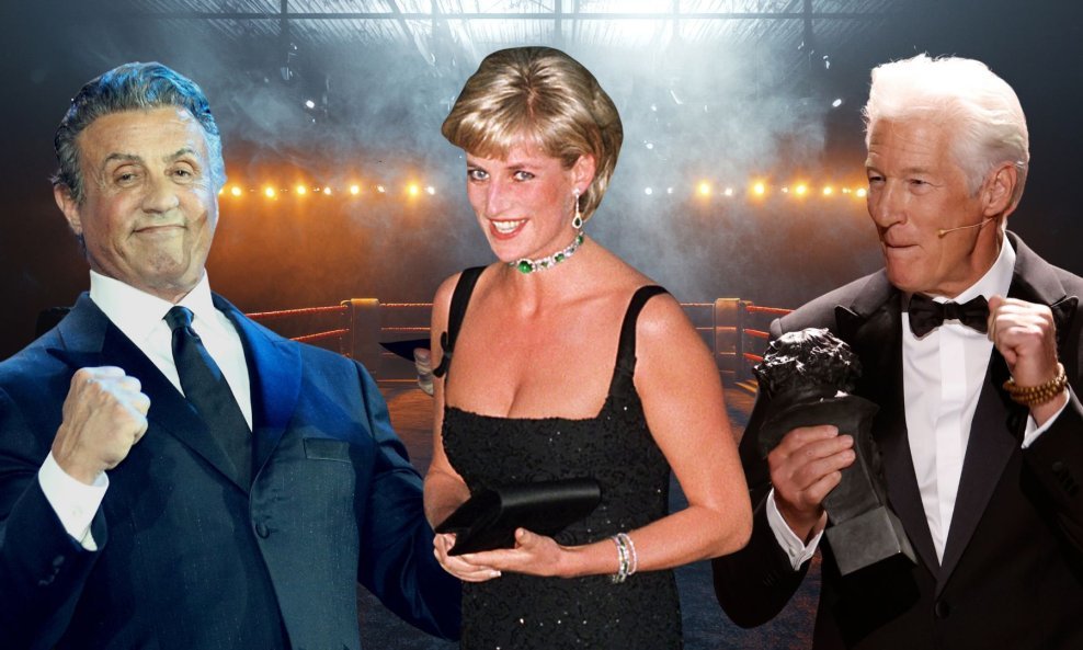 Sylvester Stallone, princeza Diana i Richard Gere