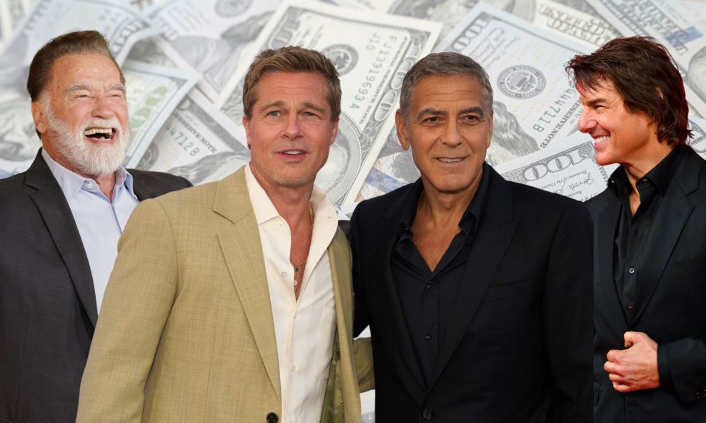 Arnold Schwarzenegger, Brad Pitt, George Clooney, Tom Cruise