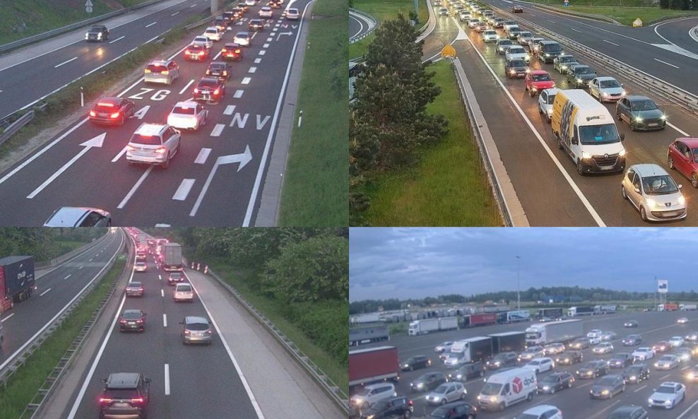 Gužva na autocestama u nedjelju navečer