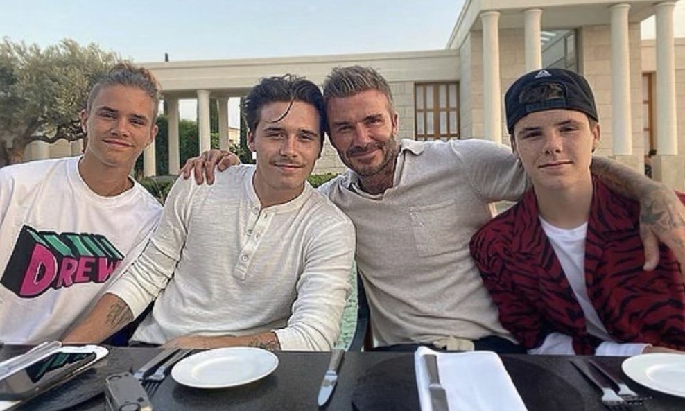 Romeo Beckham, Brooklyn Beckham, David Beckham, Cruz Beckham