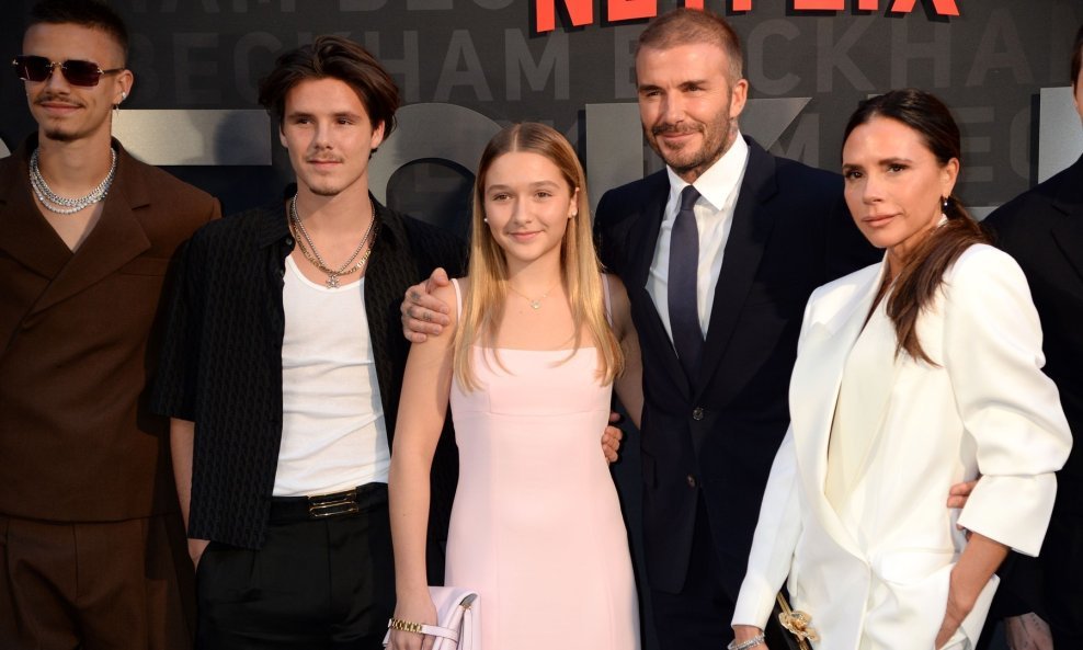 Romeo Beckham, Cruz Beckham, Harper Beckham, David Beckham i Victoria Beckham