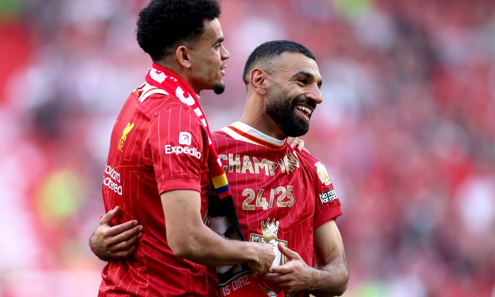 Luis Diaz (lijevo) i Mohamed Salah