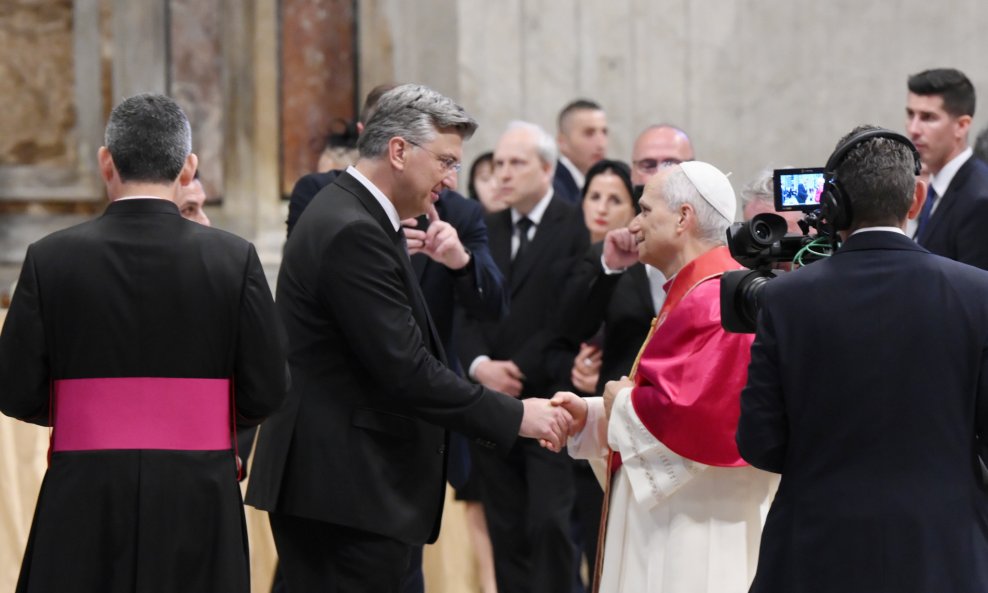 Andrej Plenković i papa Lav XIV.