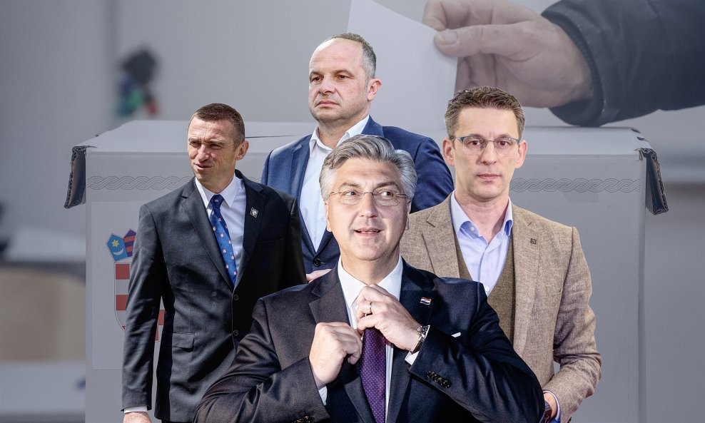 Andrej Plenković, Ivan Penava, Siniša Hajdaš Dončić i Božo Petrov