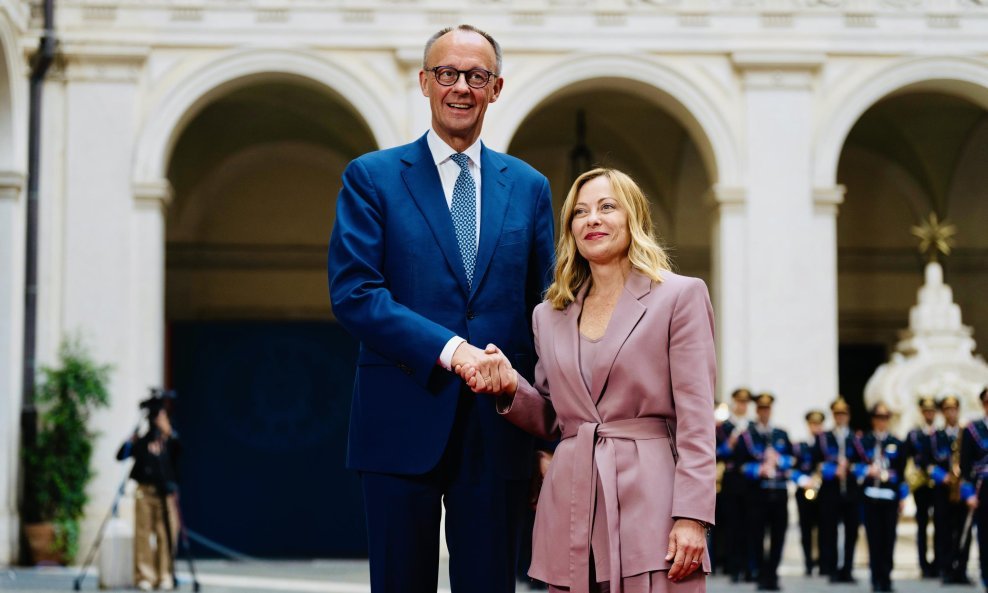 Friedrich Merz i Giorgia Meloni