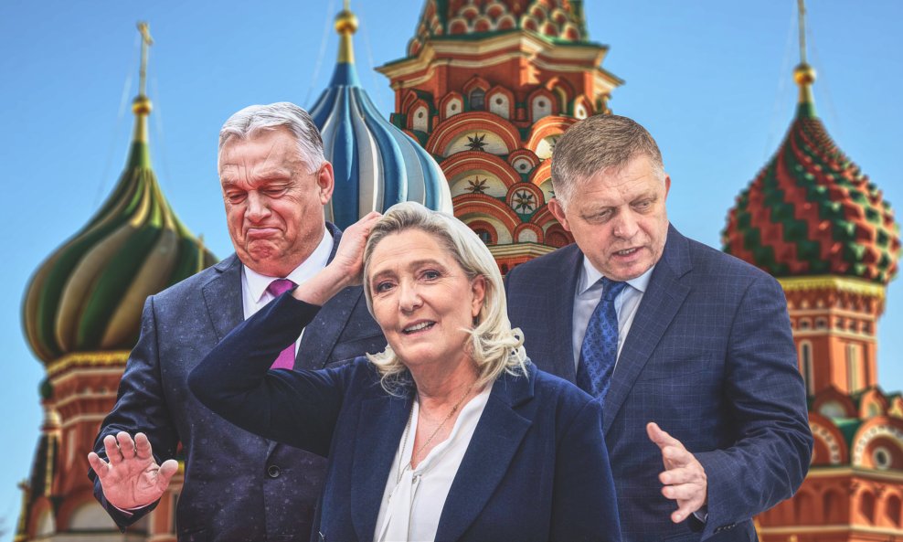 Viktor Orban, Marine Le Pen, Robert Fico
