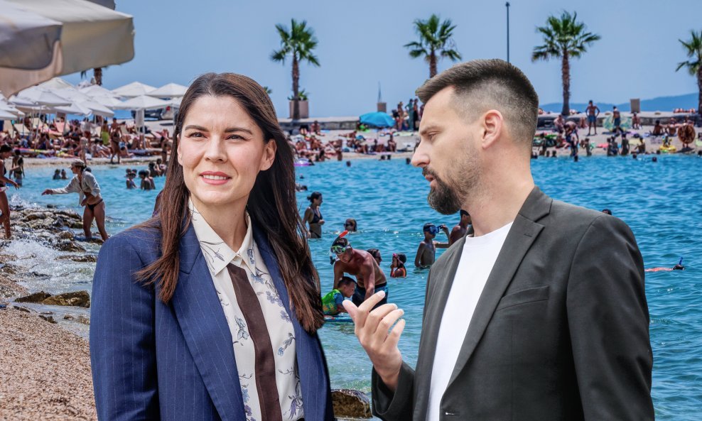 Matea Dorčić, Bojan Ivošević i predmet njihova spora - plaža Kašjuni