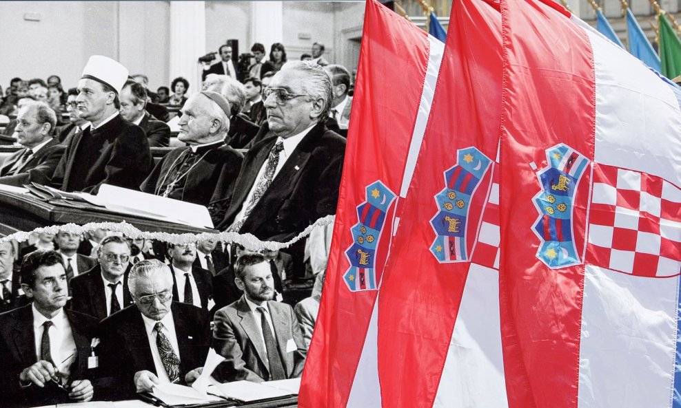 Šefko Omerbašić, Franjo Kuharić, Franjo Tuđman, Žarko Domljan, Ivica Račan