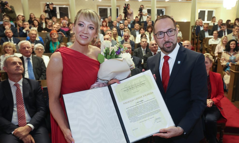 Glumica i redateljica Lana Barić i zagrbački gradonačelnik Tomislav Tomašević