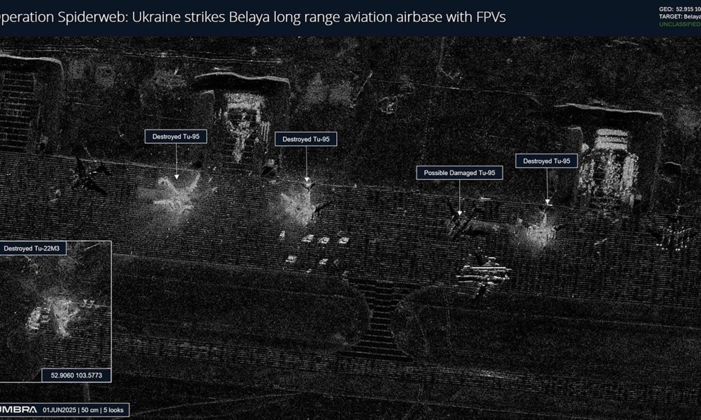 Snimke uništenih ruskih aviona na aerodromu Belaja