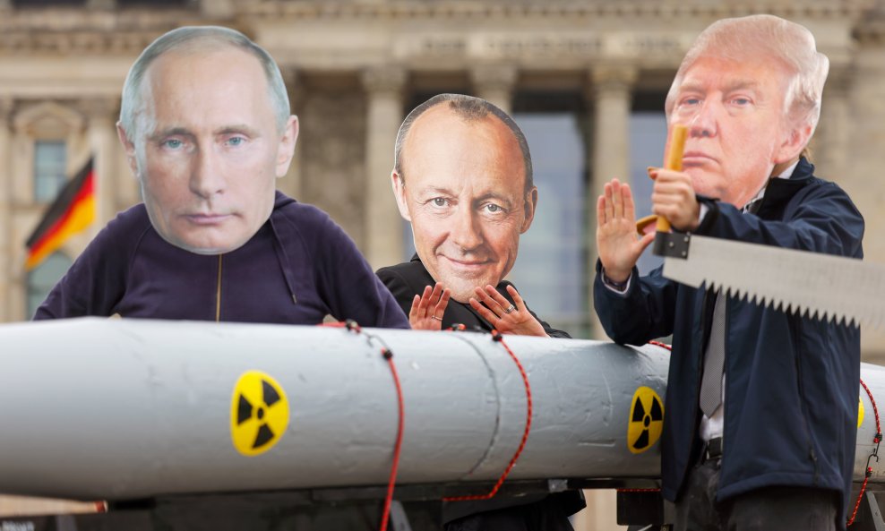 Vladimir Putin, Friedrich Merz, Donald Trump