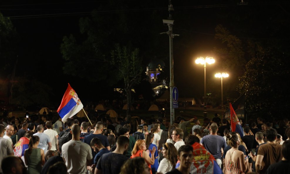 Studenti ispred Predsjedništva u Beogradu