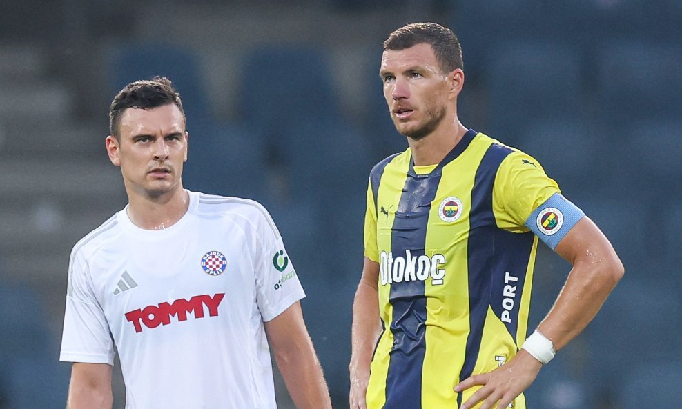 Filip Uremović NK Hajduk i Edin Džeko Fenerbahče