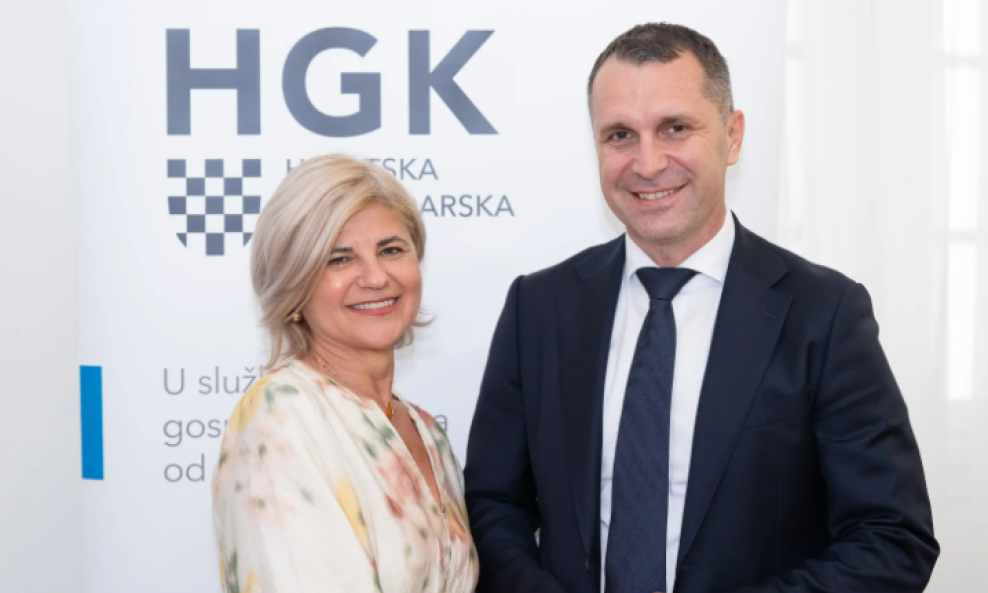 Daliborka Kranjčić,zamjenica predsjednika Udruženja trgovine HGK i Zoran Mitreski, predsjednik Udruženja trgovine HGK