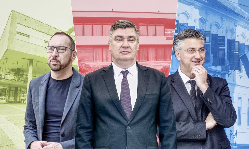 Tomislav Tomašević, Zoran Milanović i Andrej Plenković