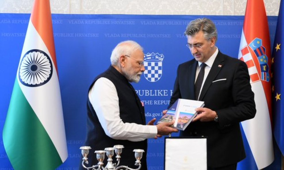 Narendra Modi i Andrej Plenković