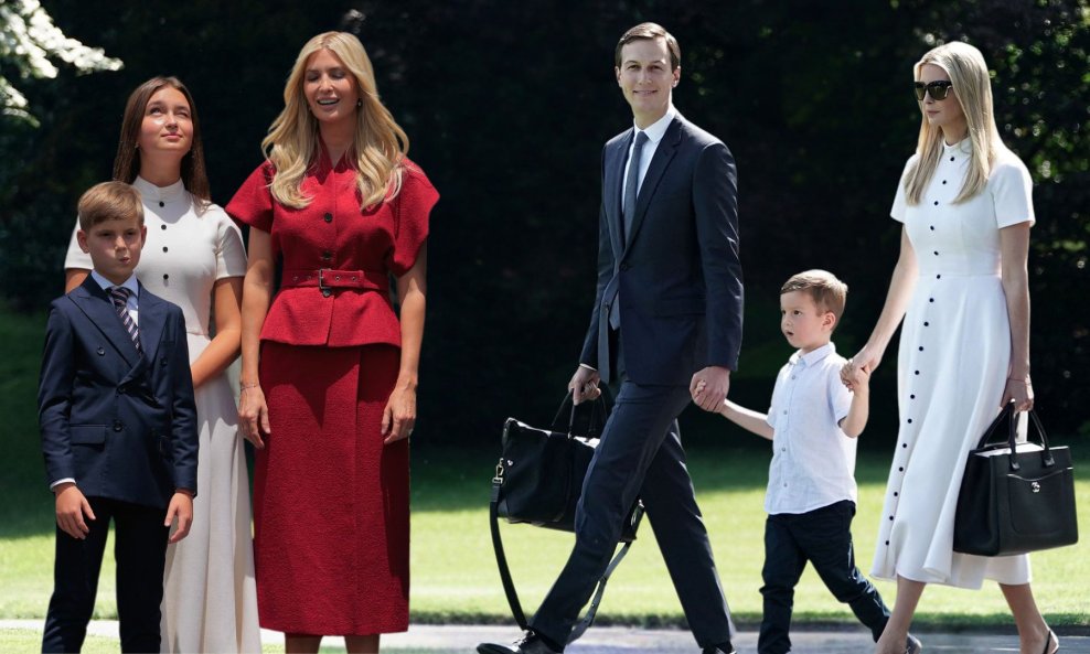 Arabella Kushner (lijevo) u haljini koju je njezina majka Ivanka Trump nosila 2018. godine (desno)