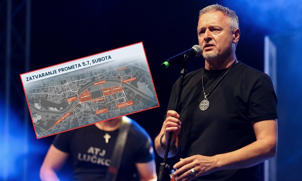 Marko Perković Thompson i karta zatvaranja prometa zbog koncerta