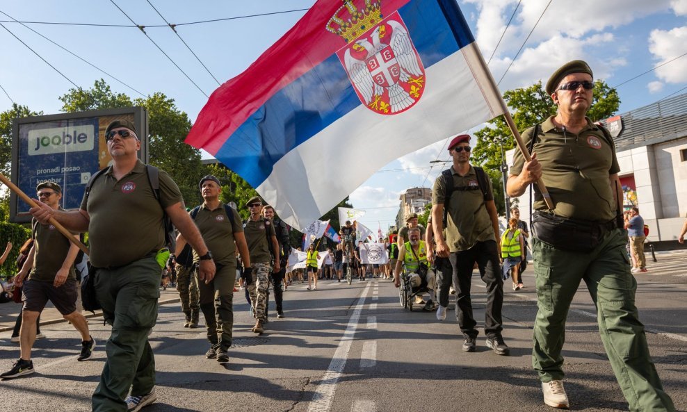 Veterani na prosvjedu za Vidovdan