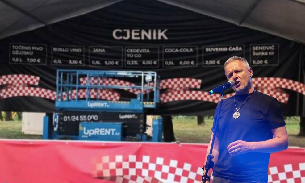 Cijene pića na Bundeku u fan zoni koncerta Marka Perkovića Thompsona