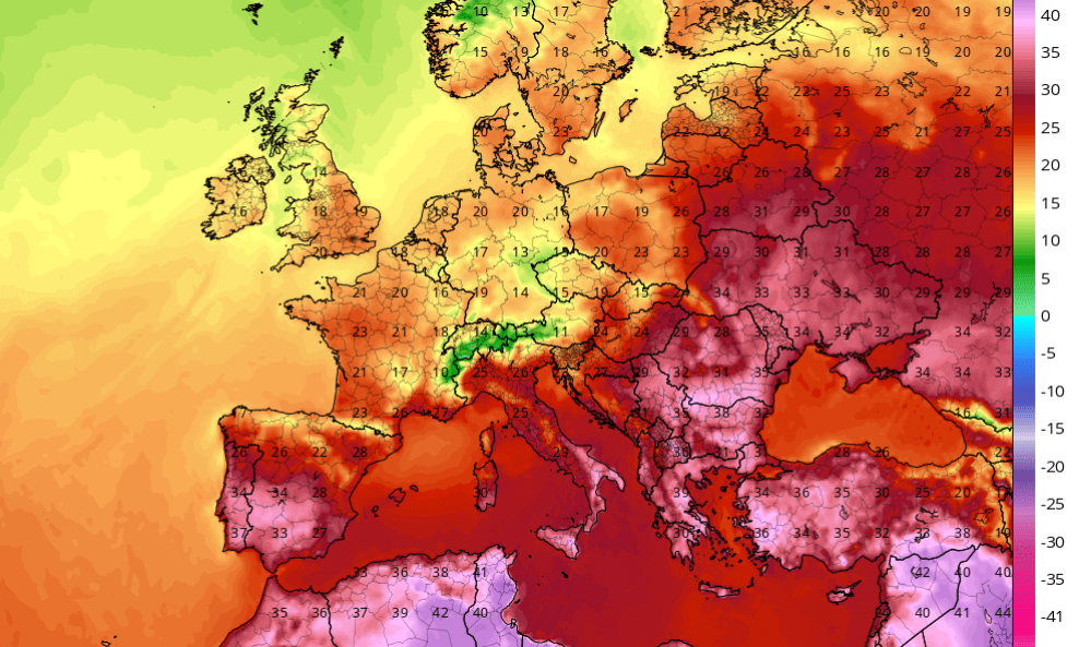 Prognoza za ljeto u Europi