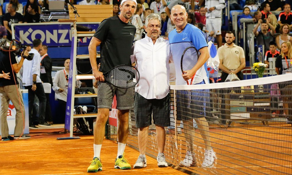 Agassi - Ivanišević, egzibicijski meč 27. Konzum Croatia Open