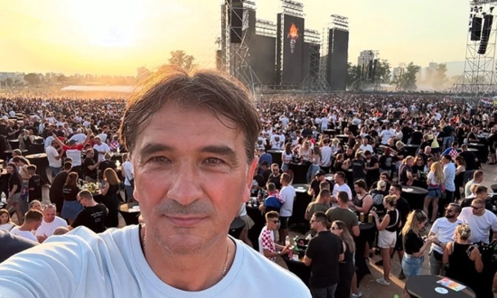 Zlatko Dalić na koncertu Thompsona
