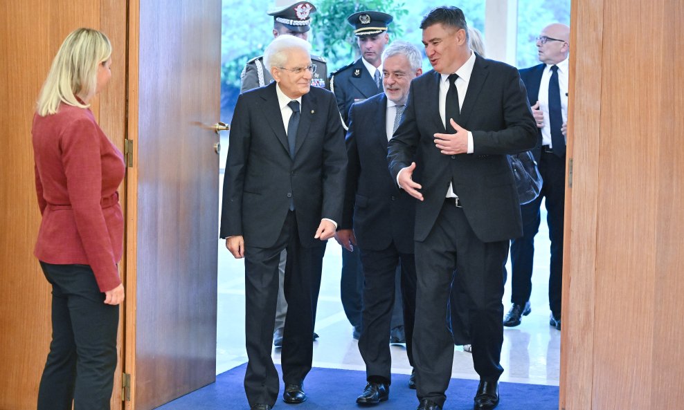 Predsjednik Zoran Milanović ugostio je svog talijanskog kolegu Sergia Mattarellu