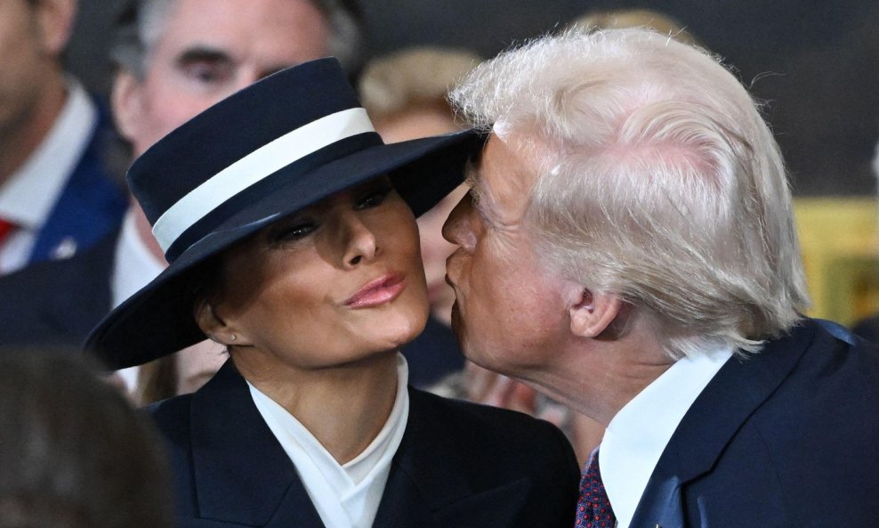 Melania Trump i Donald Trump na inauguraciji, 2025.