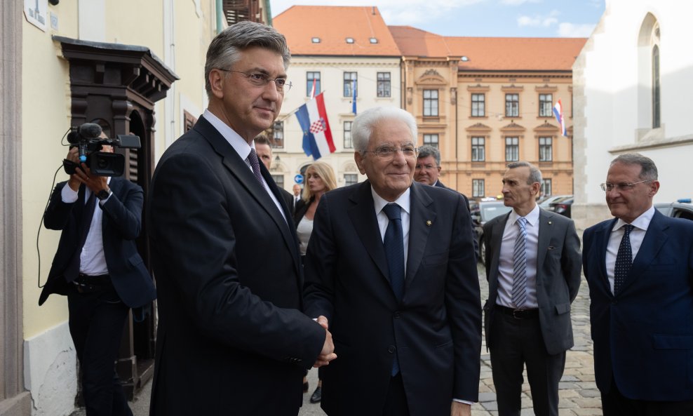 Plenković primio talijanskog predsjednika Sergija Mattarellu