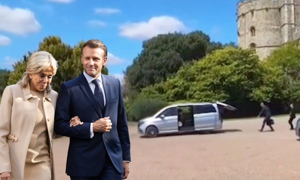 Brigitte i Emmanuel Macron i auto 'u bijegu'