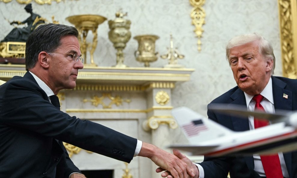 Mark Rutte i Donald Trump