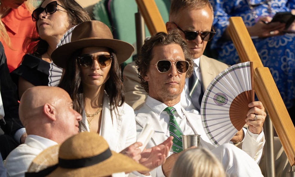 Matthew McConaughey na finalu Wimbledona