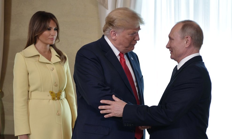 Melania Trump i Donald Trump s Vladimirom Putinom 2018. godine