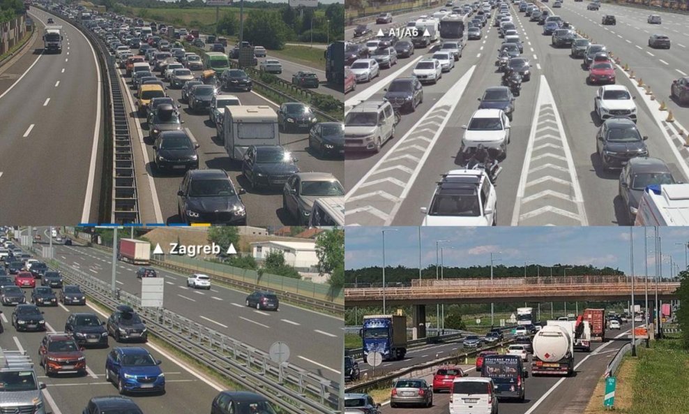 Gužva na autocesti A1 od Lučkog do Jastrebarskog