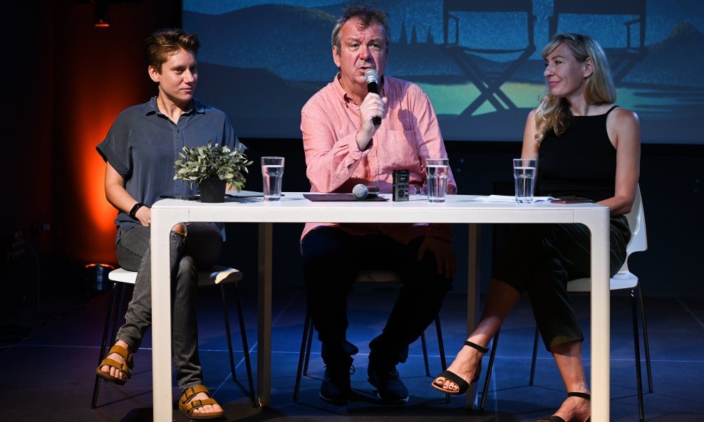 Milena Zajović, Igor Mirković i Inja Kovač, organizacijska ekipa Cinehill festivala