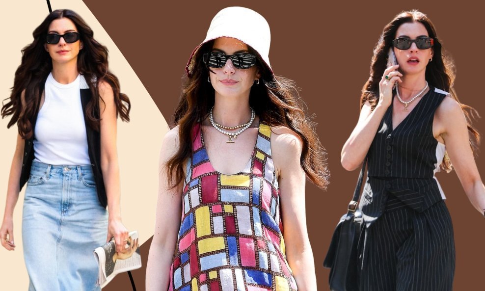Anne Hathaway na setu filma 'Vrag nosi Pradu 2'
