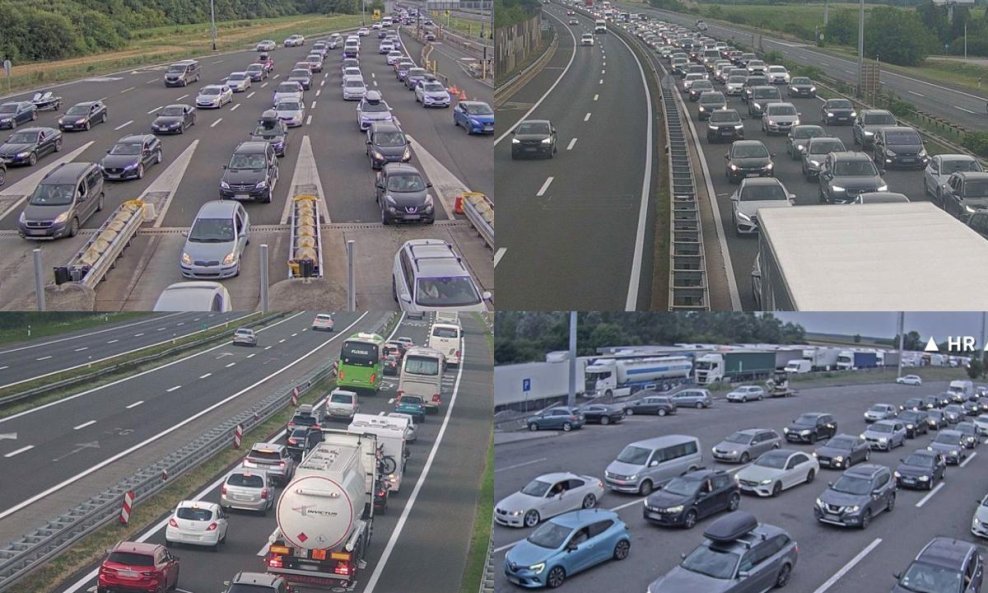 Gužva na autocestama u subotu predvečer