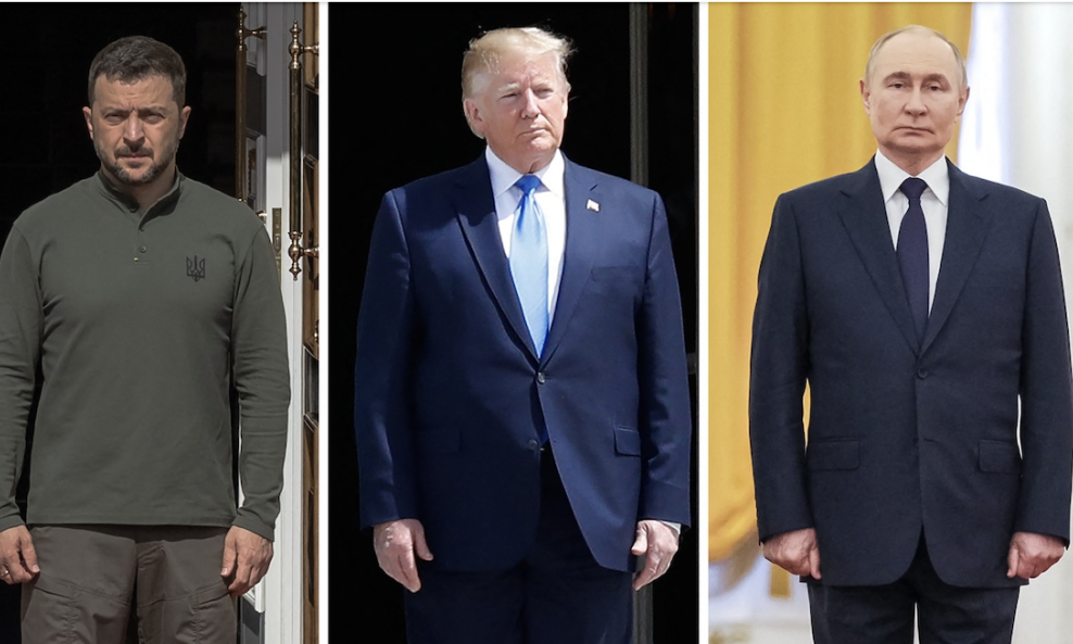 Volodimir Zelenski, Donald Trump, Vladimir Putin