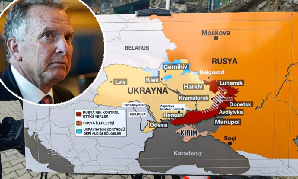 Steve Witkoff/Ukrajina s dijelovima koje je okupirala Rusija